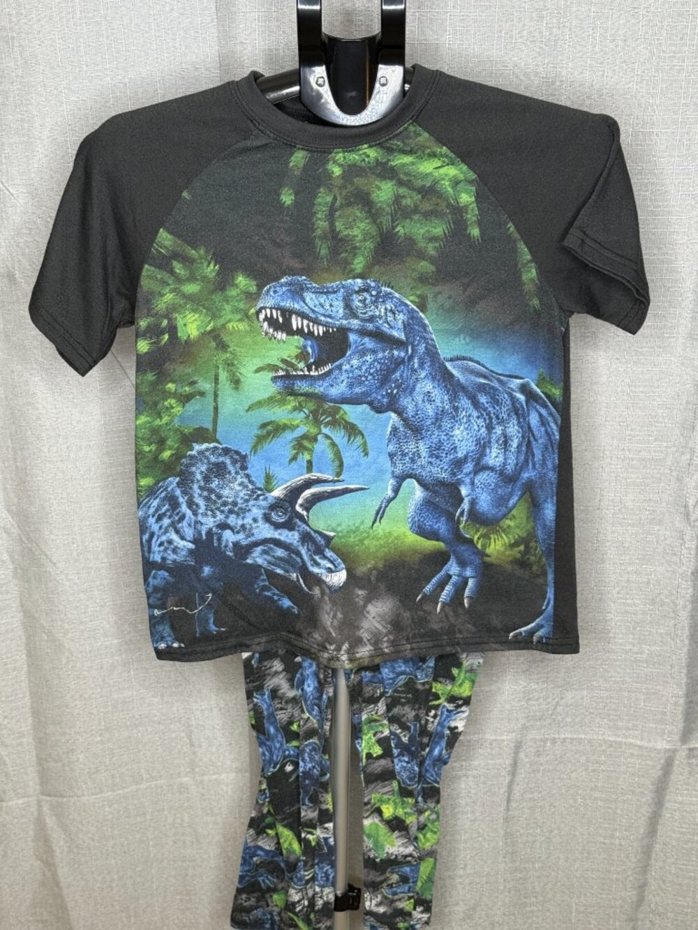 The Children's Place - Boys Dinosaur Short Sleeve Pajama Pants Set - Large 10/12